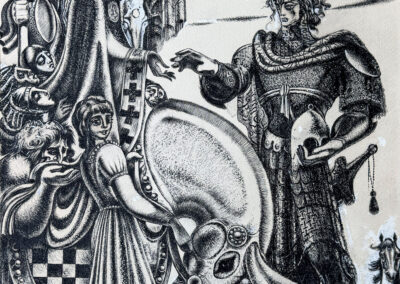 <ttl>Elguja Berdzenishvili <br>“The Right Hand of the Grand Master.” Illustration, 1960-1970s <br></ttl>Contact for price