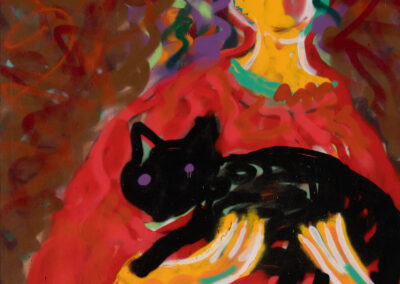 <ttl>Gabriel Tanye <br>Girl with a Black Cat, 2022 <br></ttl>5,000$