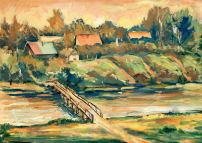 <ttl>Kirill Zdanevich <br>Sunset in Peredelkino, 1957   <br></ttl>Contact for price