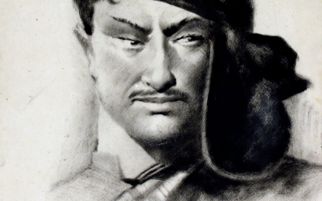 Nikoloz Kazbegi Costume design (Sketch) for the film Meeting Past- Akia, 1966 1,500$