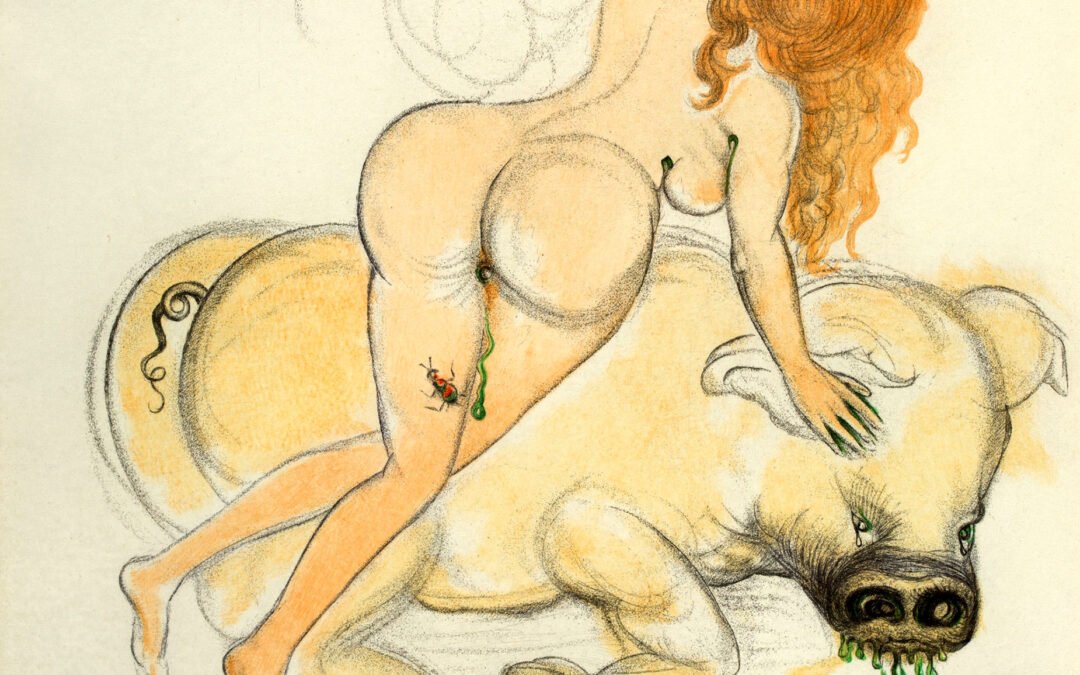 Salvador Dali The Memoirs of Giacomo Casanova – Girl and Pig, 1967 1,750$