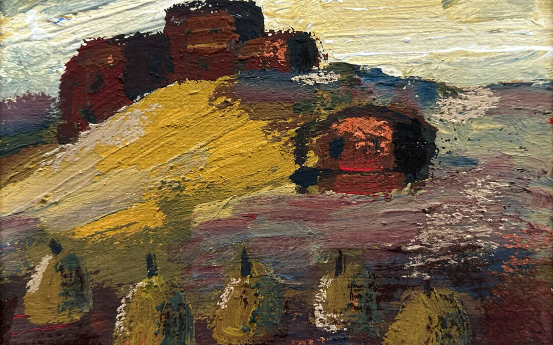 Tengiz Mirzashvili Landscape with haystacks 450$