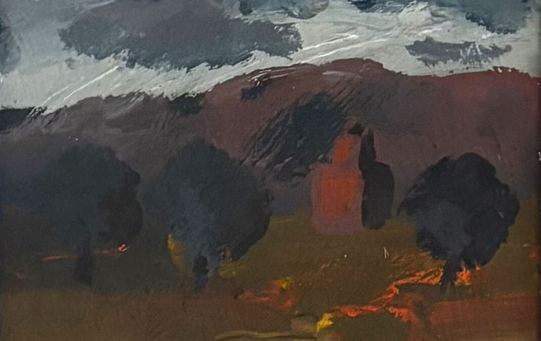 Tengiz Mirzashvili Landscape with a church 385$