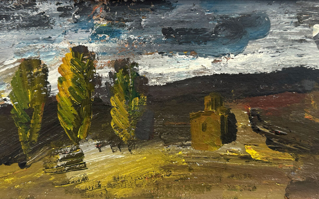 Tengiz Mirzashvili Landscape with a church, 1990 600$