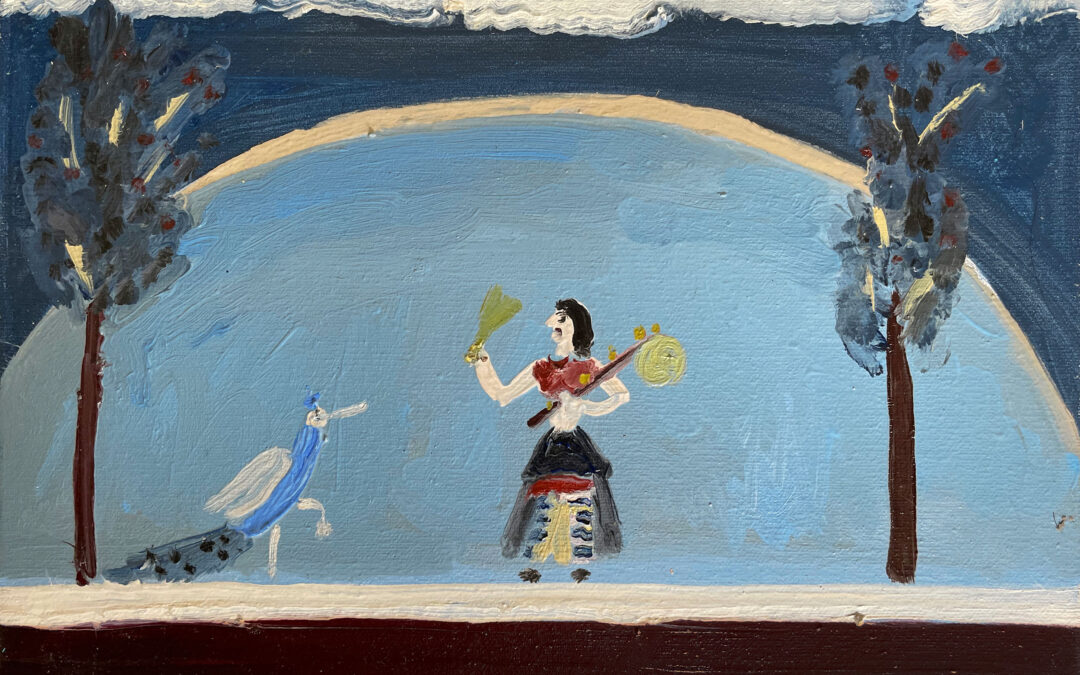 Tutu Kiladze Woman with a Peacock 500$