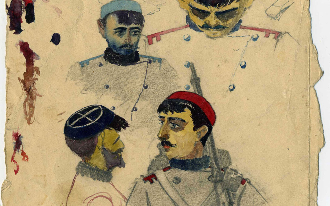 Valerian Sidamon-Eristavi Sketch, 1910-1020s 1250$