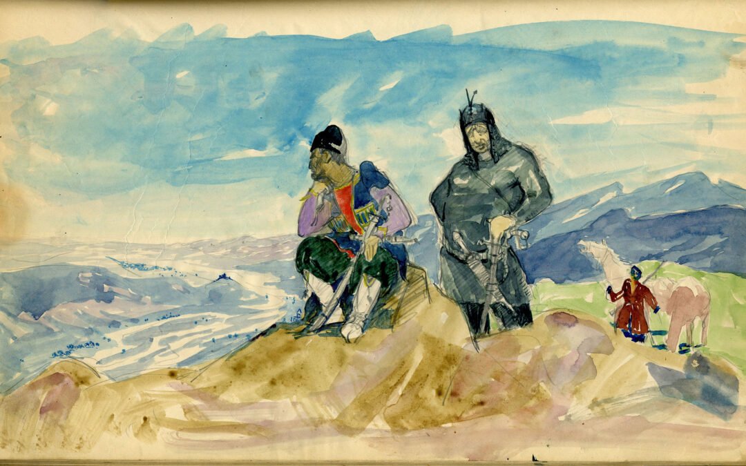 Valerian Sidamon-Eristavi Sketch, 1910-1020s 2,500$