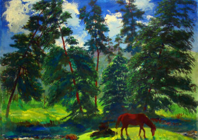 <ttl>Vasily Shukhaev <br>Landscape. Horse by the River, 1961 <br></ttl>Contact for price