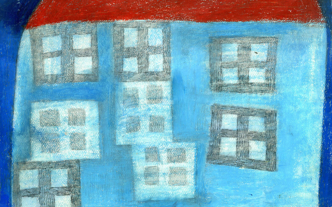 Zaza Berdzenishvili Blue House with Red Roof, 2004 400$
